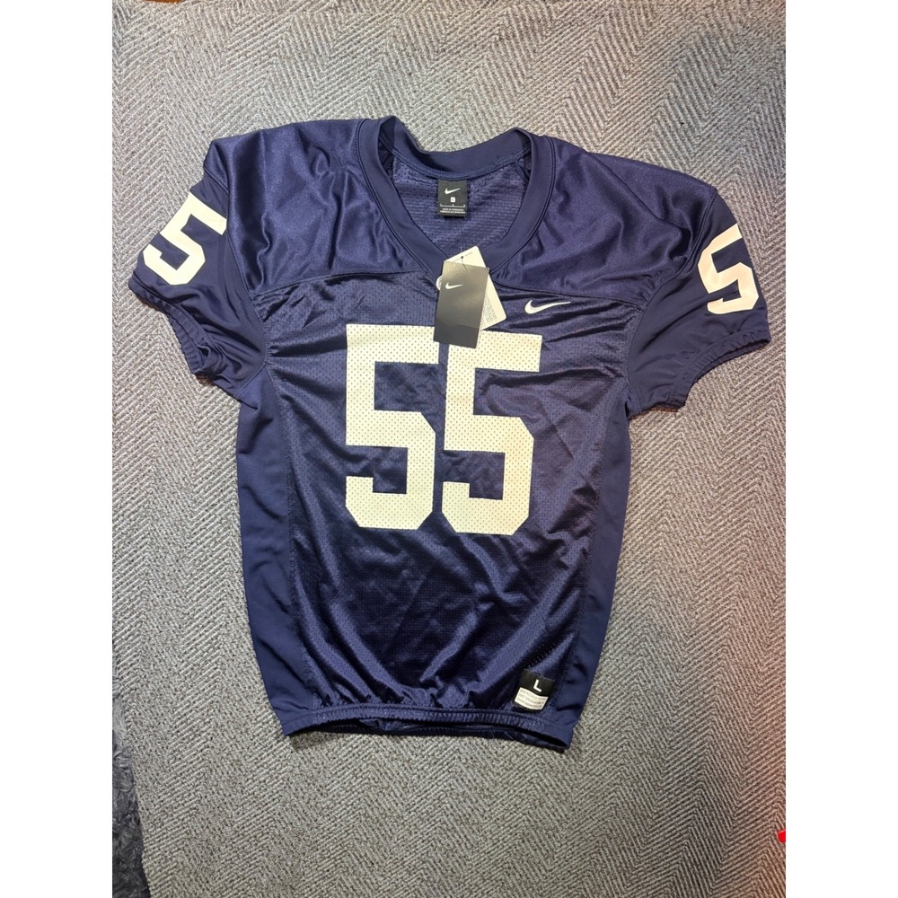 NWT Nike Penn State Nittany Lions Football Jersey #55 Large Navy White NEW